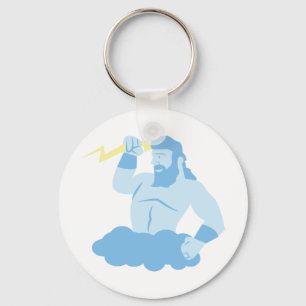 Zeus en Lightening Sleutelhanger