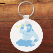 Zeus en Lightening Sleutelhanger (Voorkant)