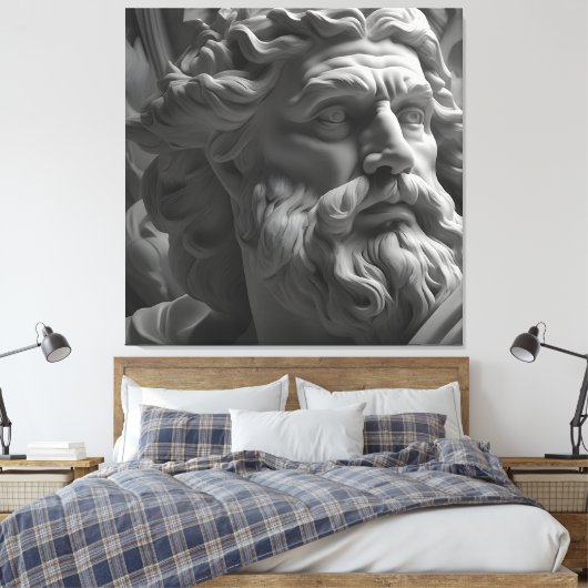 Zeus god canvas afdruk (Insitu (Slaapkamer))