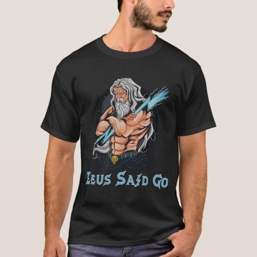 Zeus God zei God van bliksem & donder Ancien T-shirt (Voorkant)