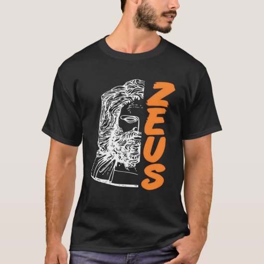 Zeus Greek God of Thunder Power Strength Olympus L T-shirt (Voorkant)