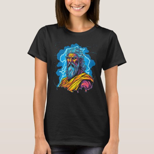 Zeus Greek Mythology God of all Gods T-shirt (Voorkant)