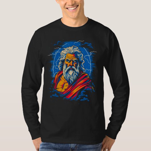 Zeus Greek Mythology God of Lightning T-shirt (Voorkant)