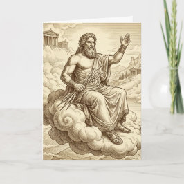 Zeus Greek Mythology Greeting Card Kaart