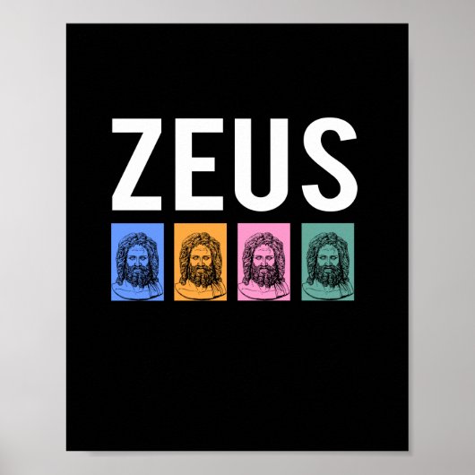 Zeus Greek Mythology Poster (Voorkant)