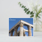 zeus greek tempel briefkaart (Staand voorkant)