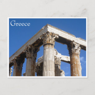 zeus greek tempel briefkaart