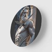 Zeus Griekse God Beeld Ronde Klok  (Hoek)