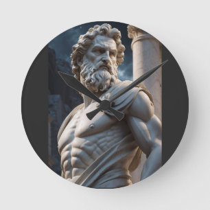 Zeus Griekse God Beeld Ronde Klok