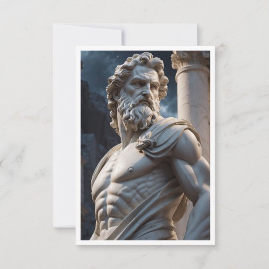 Zeus Griekse God Beeld Uitnodiging (Voorkant)