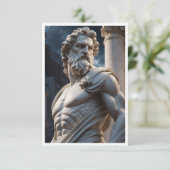 Zeus Griekse God Beeld Uitnodiging (Staand voorkant)