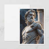 Zeus Griekse God Beeld Uitnodiging (Voorkant / Achterkant)