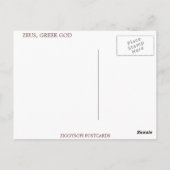 Zeus, Griekse god Briefkaart (Achterkant)