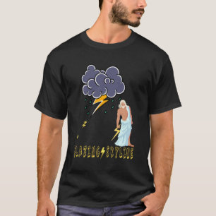 Zeus Griekse God Onweer Bliksem Storm Retro T-shirt