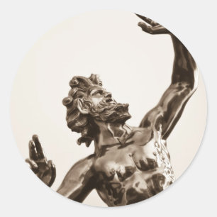 Zeus, Griekse god Ronde Sticker