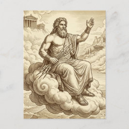 Zeus Griekse Mythologie Ansichtkaart Briefkaart