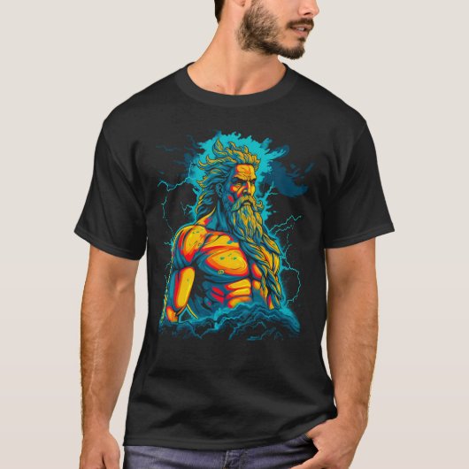Zeus Griekse Mythologie God van de Hemel T-shirt (Voorkant)