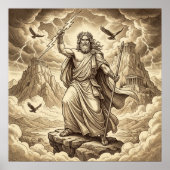 Zeus Griekse Mythologie Poster (Voorkant)
