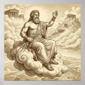 Zeus Griekse Mythologie Poster (Voorkant)