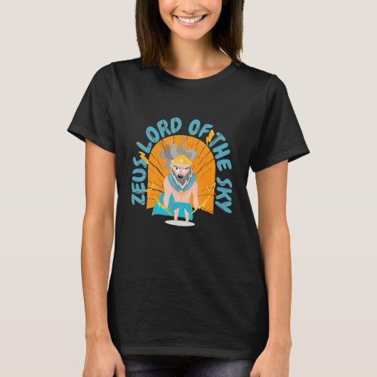 zeus heer dondergod werp werpt t-shirt (Voorkant)