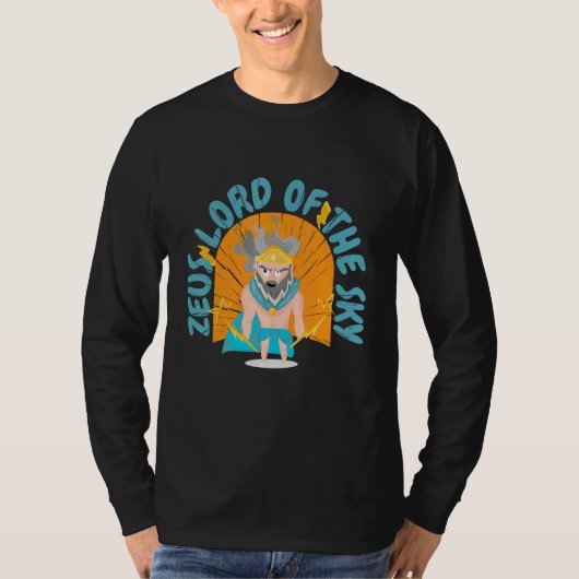 zeus heer dondergod werp werpt t-shirt (Voorkant)