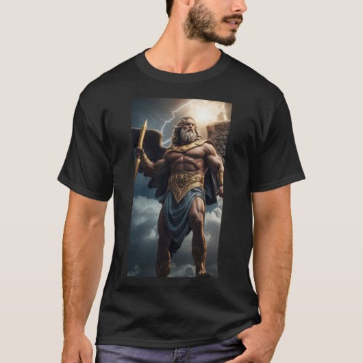 Zeus, heerser van de berg Olympus T-shirt (Voorkant)