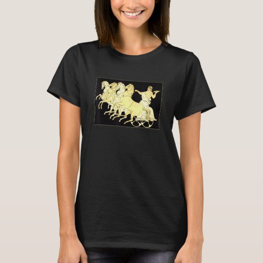 Zeus In Chariot With Thunder And Horses T-shirt (Voorkant)