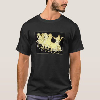 Zeus in strijdwagen met donder en paarden t-shirt