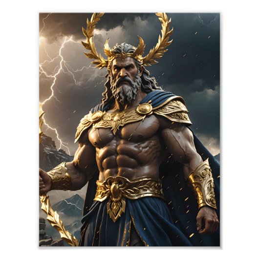 Zeus Jupiter Romeinse Griekse God Foto Afdruk (Voorkant)