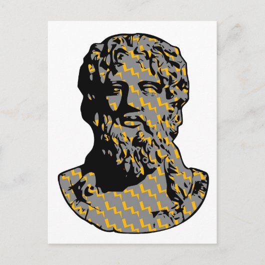 Zeus marble standbeeld briefkaart (Voorkant)