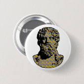 Zeus marble standbeeld ronde button 5,7 cm (Voorkant /achterkant)