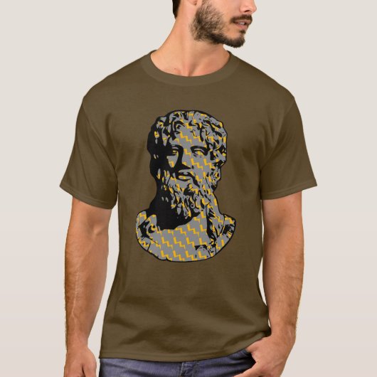 Zeus marble standbeeld t-shirt (Voorkant)