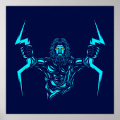 Zeus mythologie pop kunst poster (Voorkant)