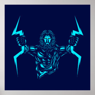 Zeus mythologie pop kunst poster
