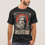  Zeus-portret | Griekse Wijsheid God Art T-shirt (Voorkant)