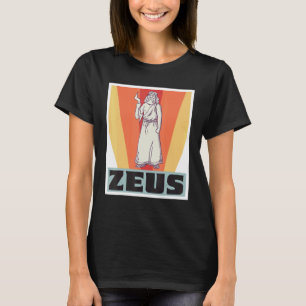 Zeus Retro Griekenland God Griekse mythologie Oude T-shirt