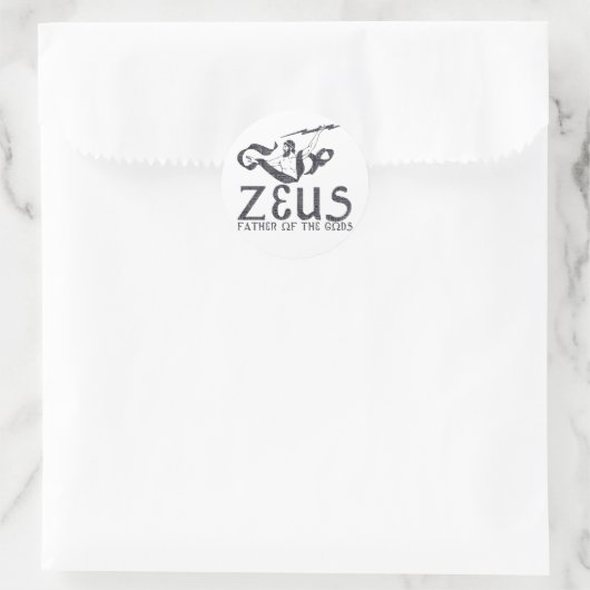 Zeus Ronde Sticker (Tas)