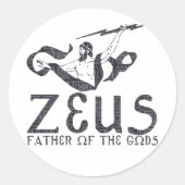 Zeus Ronde Sticker (Voorkant)