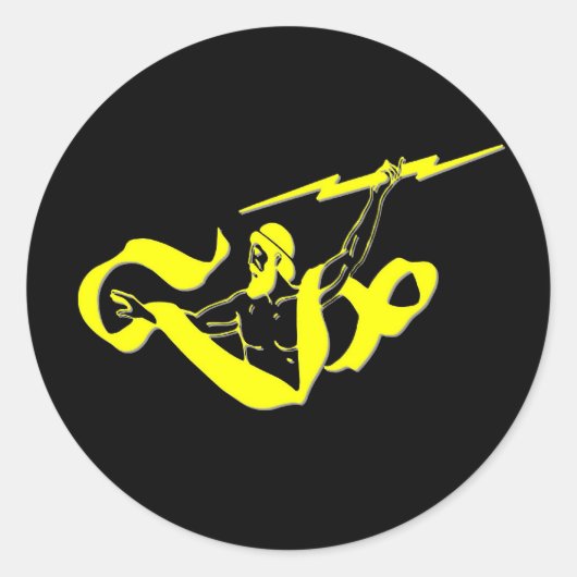 Zeus Ronde Sticker (Voorkant)
