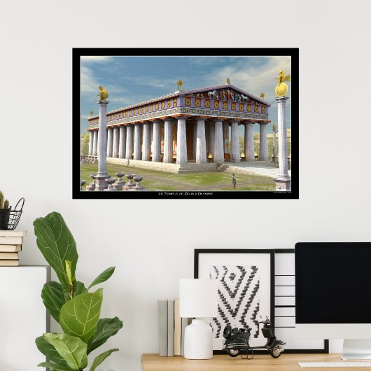 Zeus Temple bij Olympia Poster (Thuiskantoor)