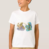 Zeus Thunderbolt Vs Poseidon Trident Tattoo T-shirt (Voorkant)