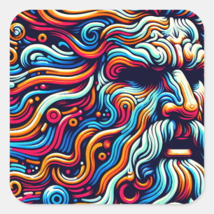 ZEUS VIERKANTE STICKER