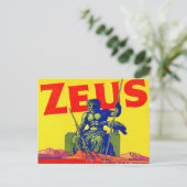 Zeus - Vintage Poster Design Briefkaart (Staand voorkant)