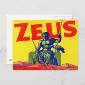 Zeus - Vintage Poster Design Briefkaart (Voorkant / Achterkant)
