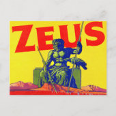 Zeus - Vintage Poster Design Briefkaart (Voorkant)