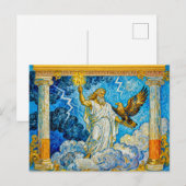 Zeus with Eagle and Lightning in Temple Gate Among Briefkaart (Voorkant / Achterkant)