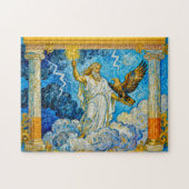 Zeus with Eagle and Lightning in Temple Gate Among Legpuzzel (Horizontaal)