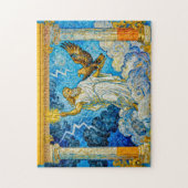 Zeus with Eagle and Lightning in Temple Gate Among Legpuzzel (Verticaal)