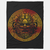 Zeus's oude schild kunst print fleece deken (Voorkant)