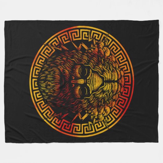 Zeus's oude schild kunst print fleece deken (Voorkant (Horizontaal))